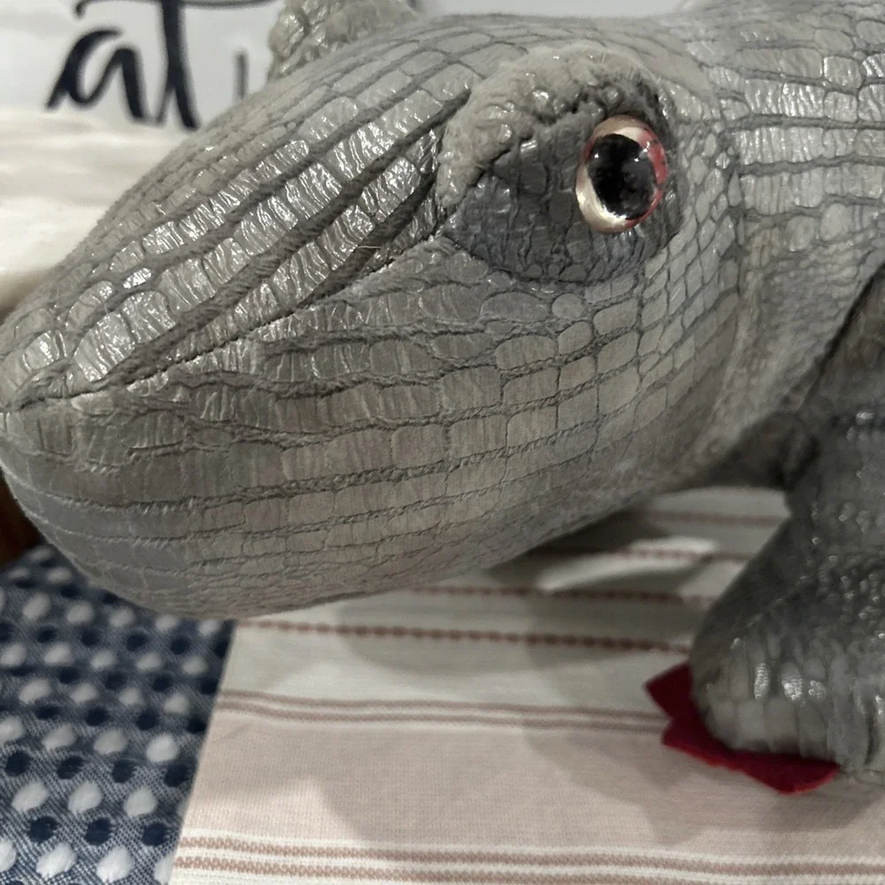 New 12 Inch STEGOSAURUS Dinosaur Stuffed‎ Animal Plush Toy Eye Changing Gray
